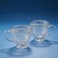 Vintage Embossed Glass Coffee Mug